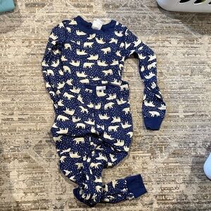 HA Blue Pajama Set with Polar Bear Print